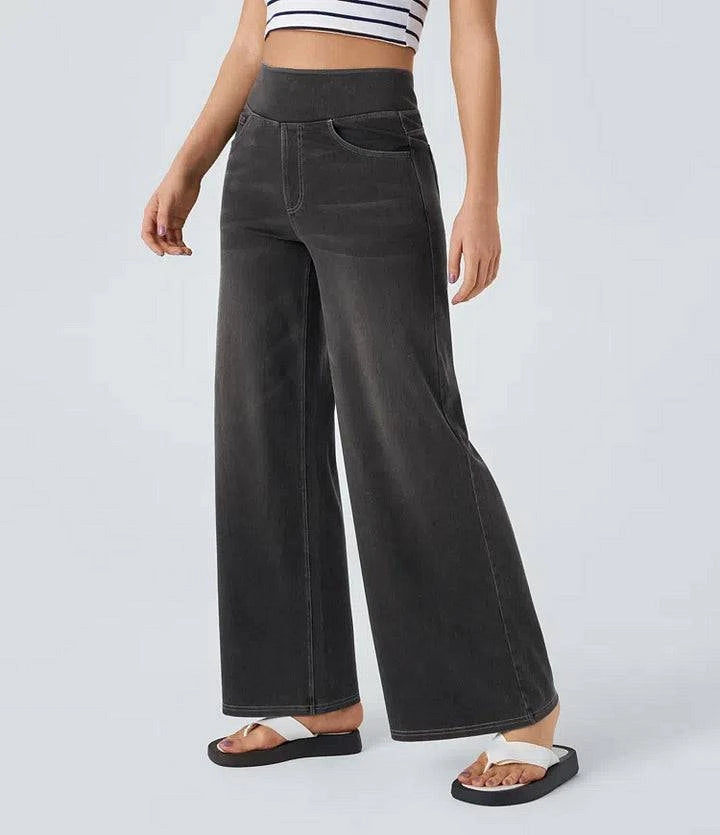 SUPER STRETCH WIDE LEG HIGH WAIST JEANS (Get two for a bigger discount) - MATCHING MASTER
