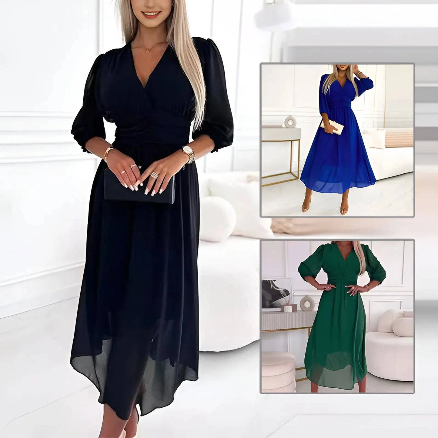 Light Silk Chiffon Dress - MATCHING MASTER