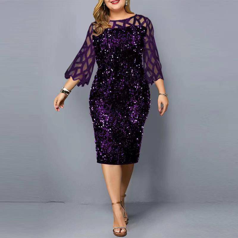 Plus Size Pang-party Dress - MATCHING MASTER