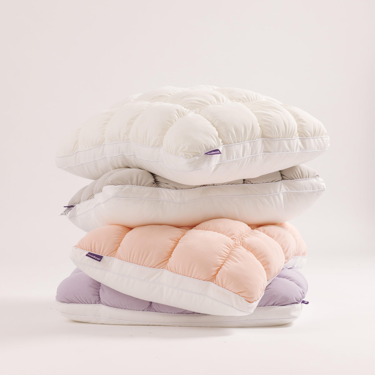 Puff Pillow 1-Pack - Cloud-Like Quilted Sleep Cushion with Supportive Comfort for Side, Back & Stomach Sleepers