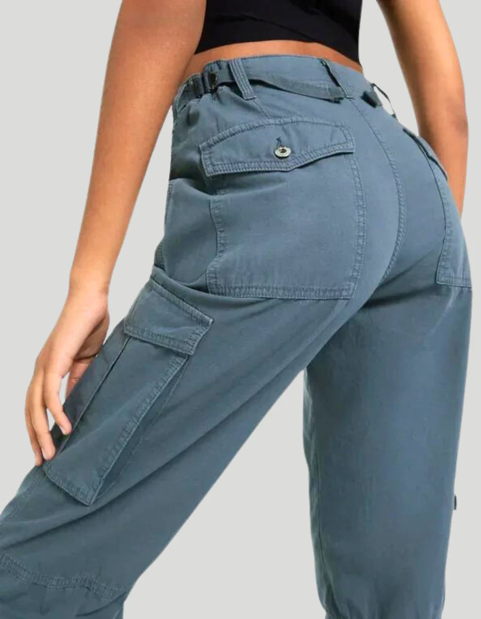ELENA CARGO PANTS- ADJUSTABLE STRAIGHT FIT CARGO PANTS