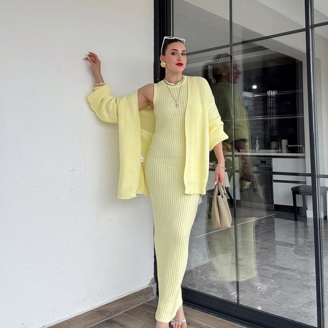 💕Ladies' 2-Piece Loose Sweater Dress Set