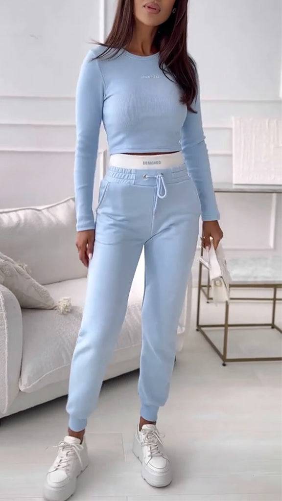 Women's Round Neck Casual Sports Suit - MATCHING MASTER