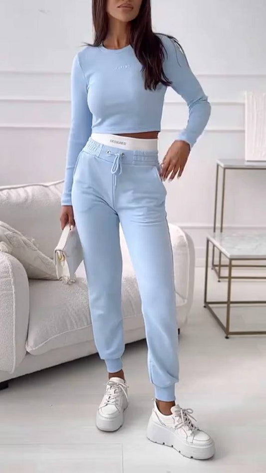 Women's Round Neck Casual Sports Suit - MATCHING MASTER