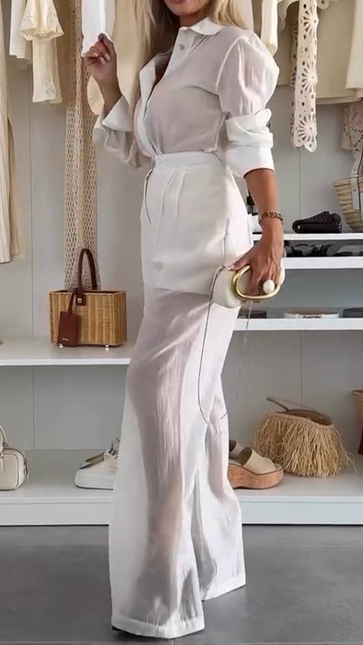 Ladies' Lapel Splicing Skin Penetrating Commuting Temperament Set - MATCHING MASTER