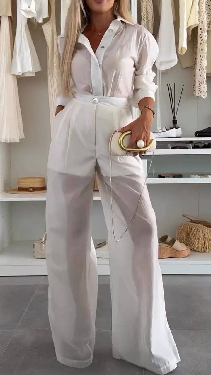 Ladies' Lapel Splicing Skin Penetrating Commuting Temperament Set - MATCHING MASTER