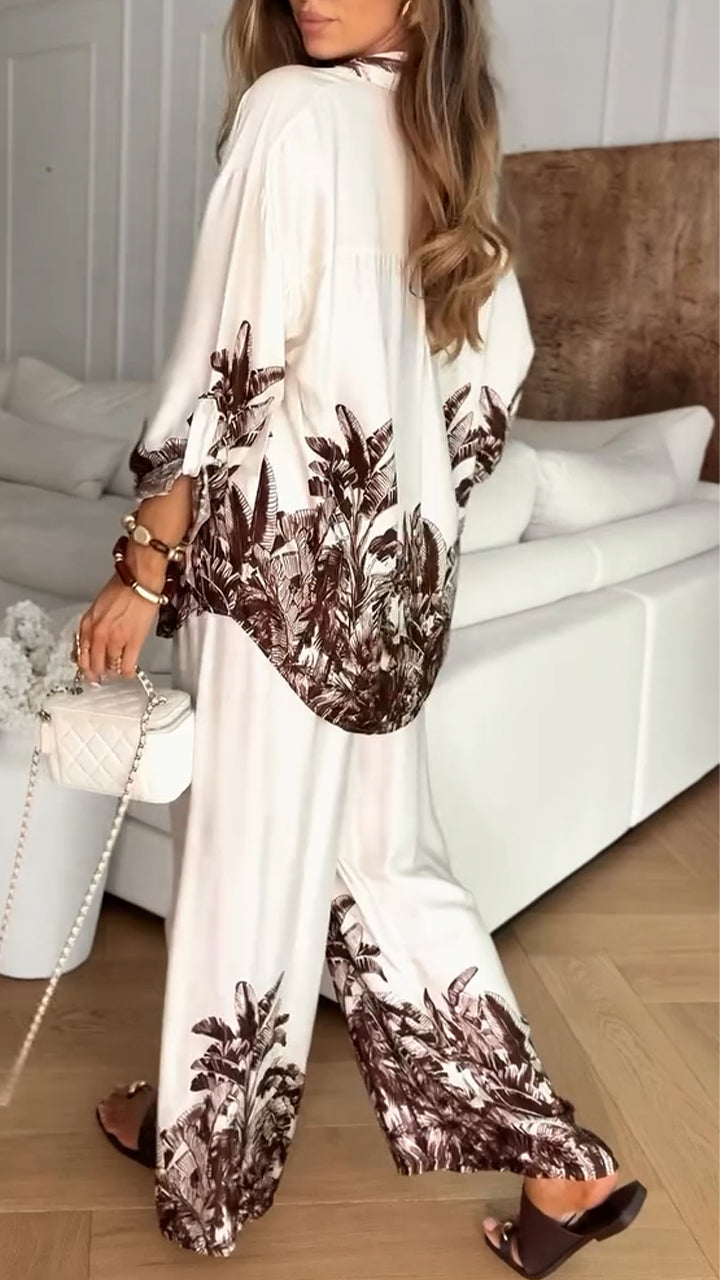 Women's Lapel Printed Holiday Casual Suit