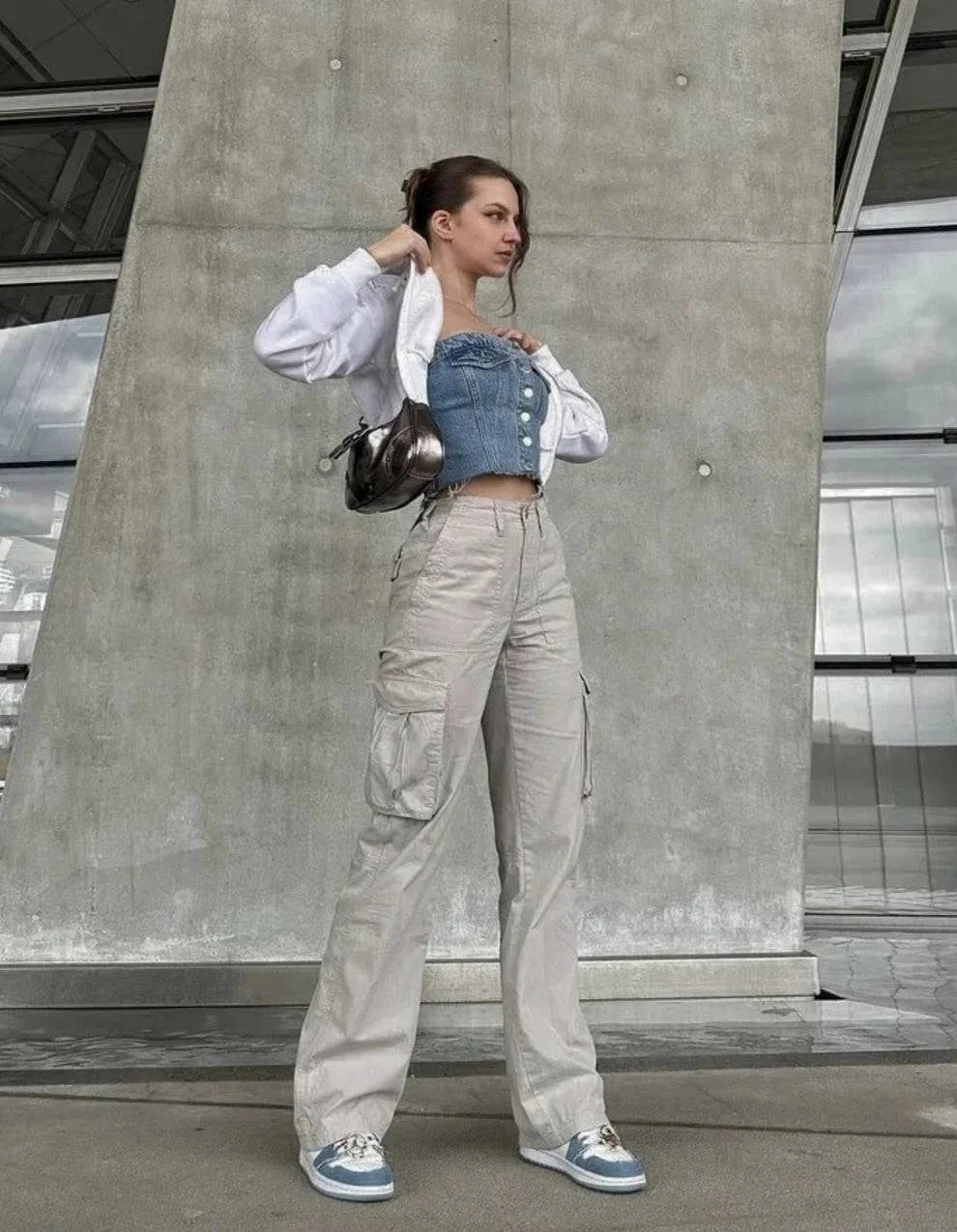 ELENA CARGO PANTS- ADJUSTABLE STRAIGHT FIT CARGO PANTS - MATCHING MASTER