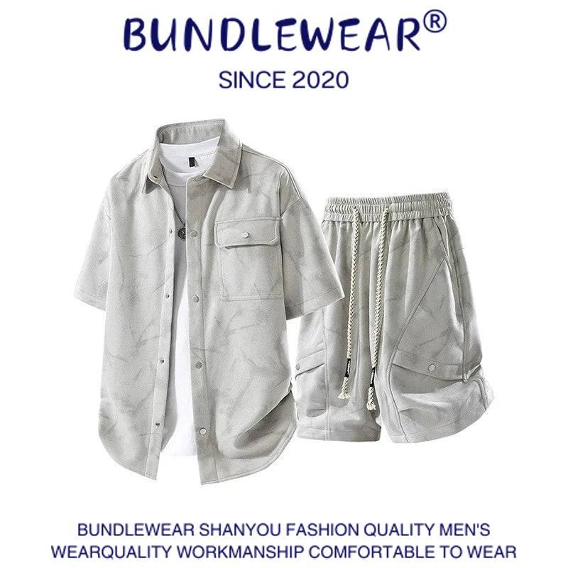 Men's summer tie-dye ice-feel two-piece suit - MATCHING MASTER