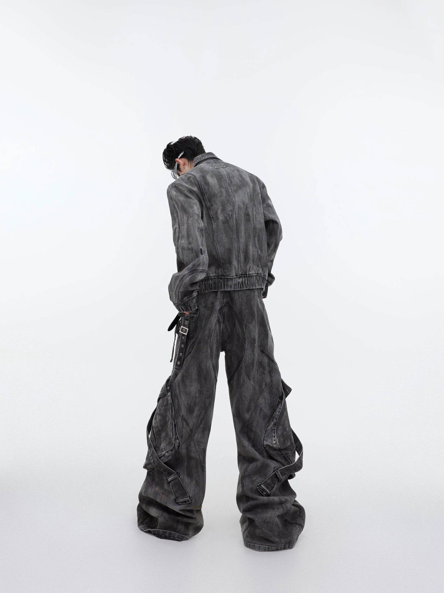 【25s Mar.】Vintage Denim Jacket Baggy Cargo Pants - MATCHING MASTER