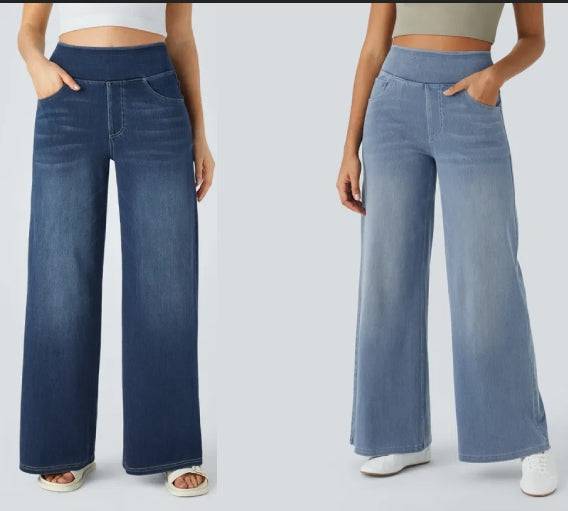 SUPER STRETCH WIDE LEG HIGH WAIST JEANS (Get two for a bigger discount) - MATCHING MASTER