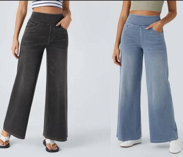 SUPER STRETCH WIDE LEG HIGH WAIST JEANS (Get two for a bigger discount) - MATCHING MASTER