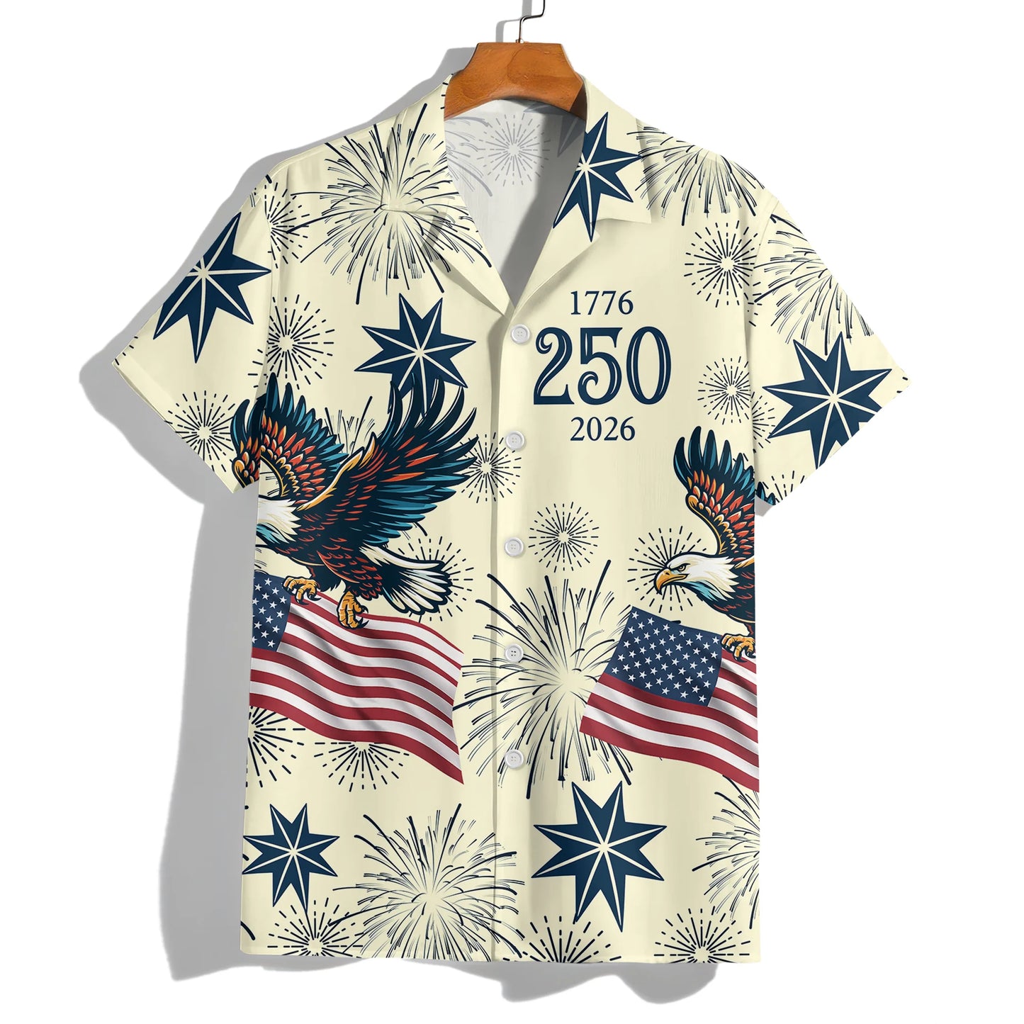 USA 250 Anniversary Eagle 1776-2026 Hawaii Shirt - BundleWear