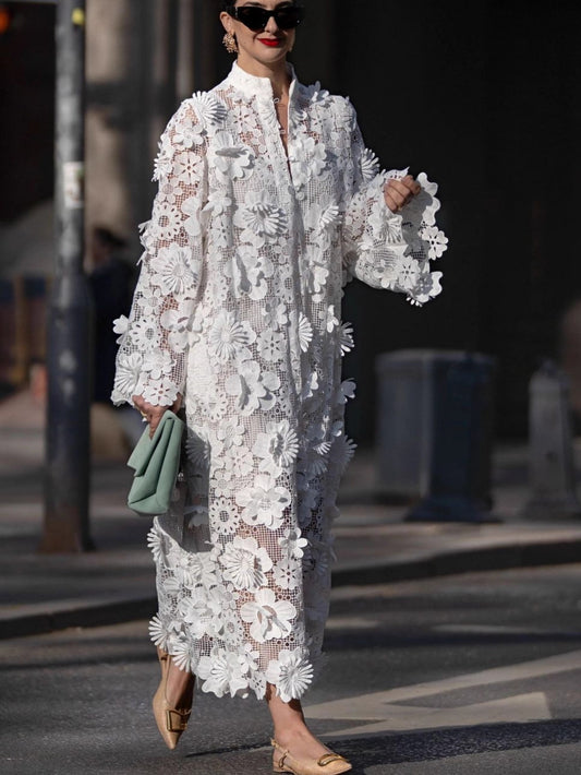 Florentine lace maxi dress