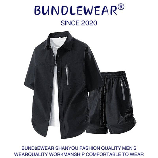 Men's summer ice silk suit - MATCHING MASTER