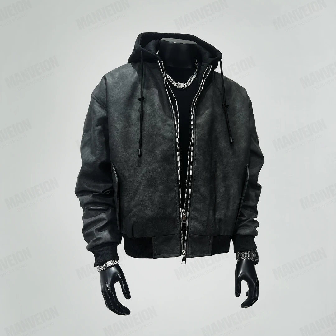 Waxed vintage leather flight jacket - MATCHING MASTER