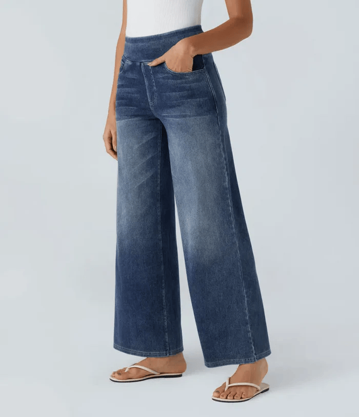 SUPER STRETCH WIDE LEG HIGH WAIST JEANS (Get two for a bigger discount) - MATCHING MASTER