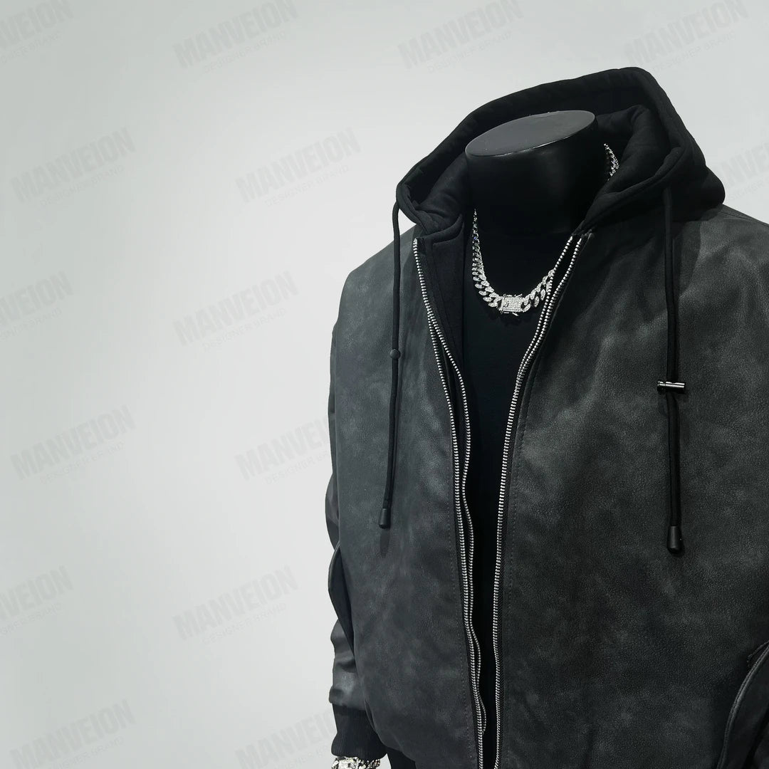Waxed vintage leather flight jacket - MATCHING MASTER