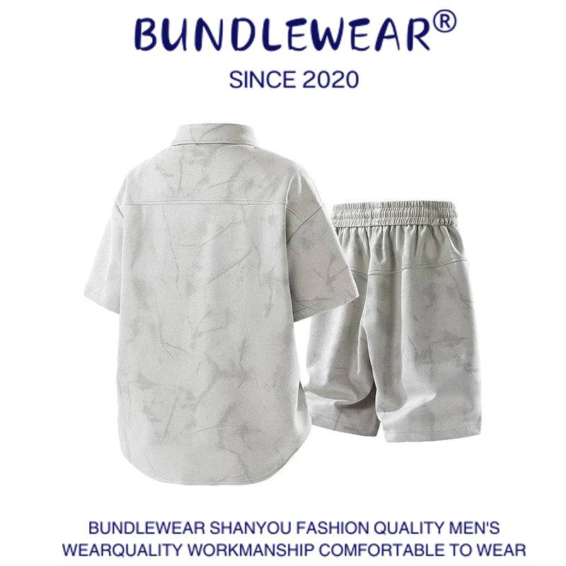 Men's summer tie-dye ice-feel two-piece suit - MATCHING MASTER