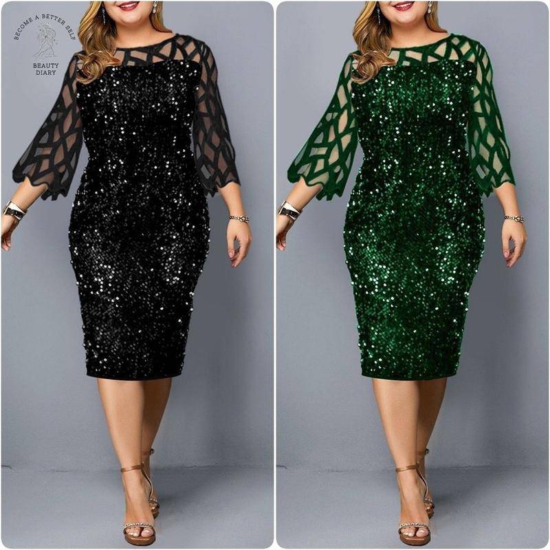 Plus Size Pang-party Dress - MATCHING MASTER
