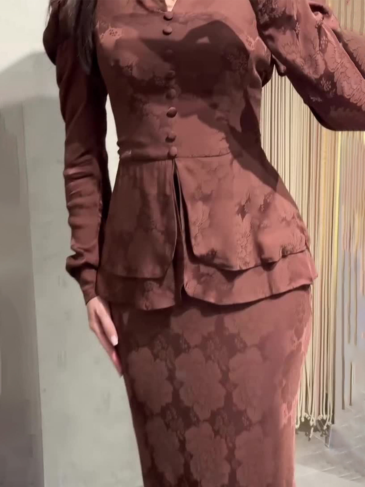Slim-fit maxi dress