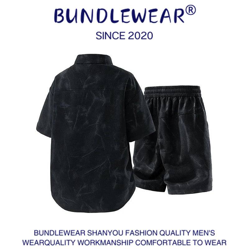 Men's summer tie-dye ice-feel two-piece suit - MATCHING MASTER