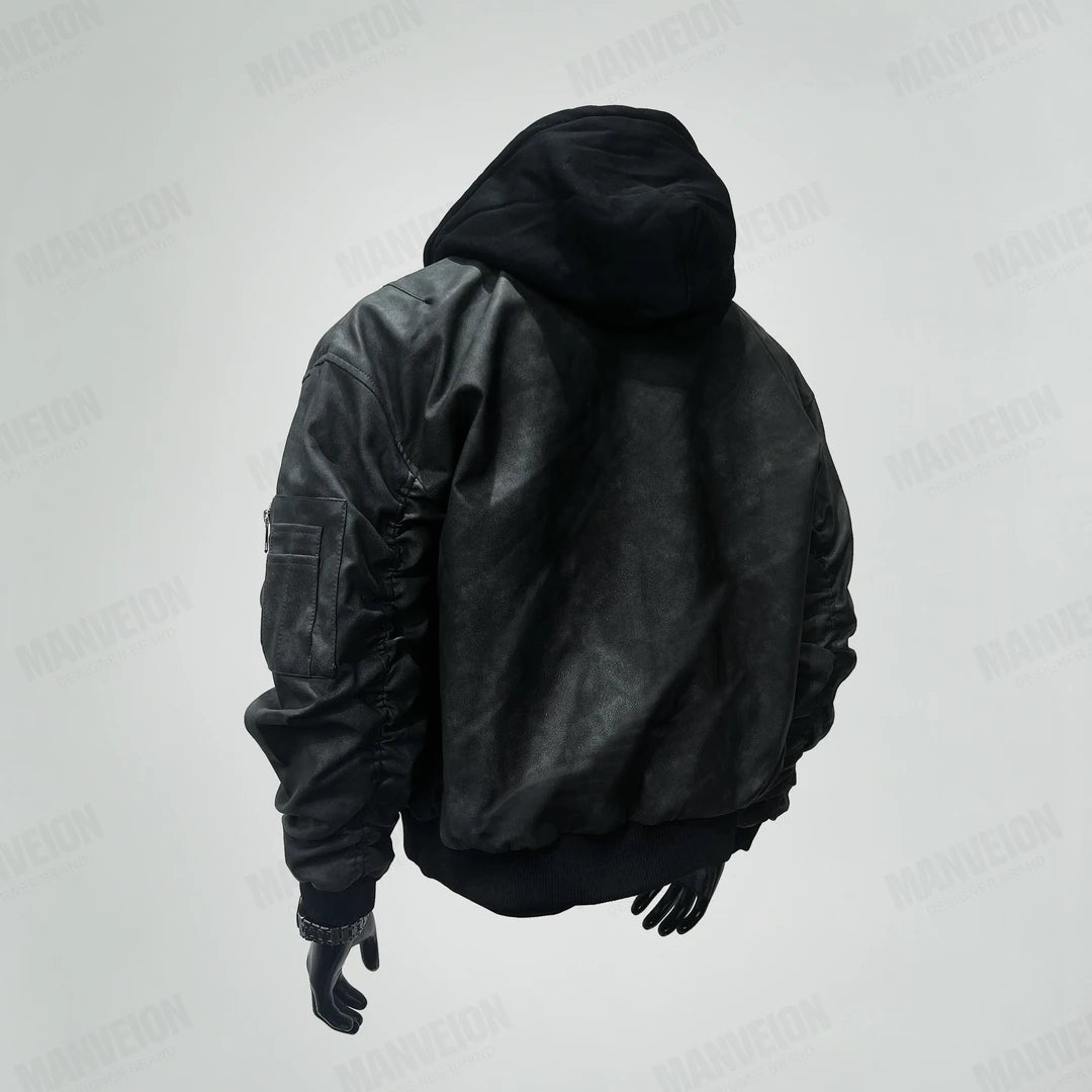 Waxed vintage leather flight jacket - MATCHING MASTER