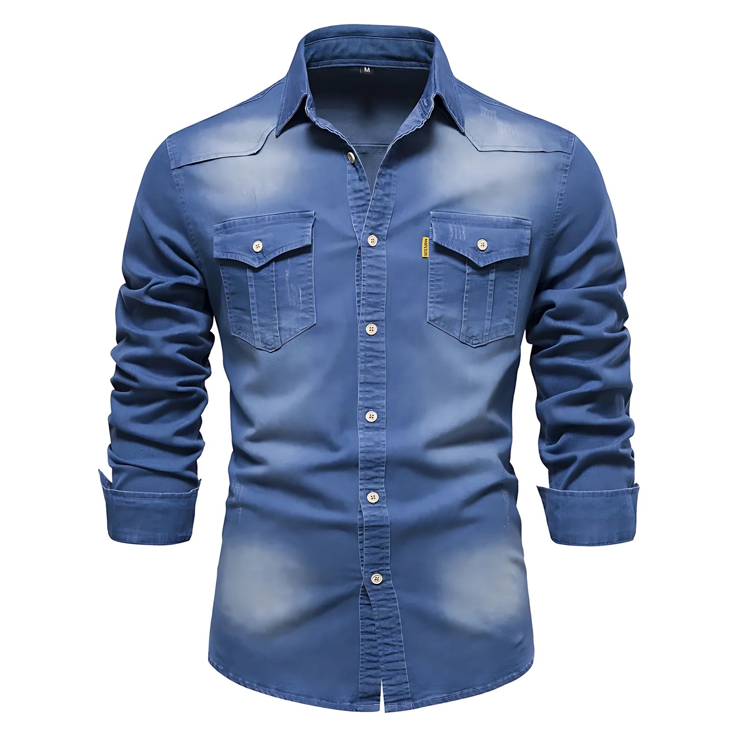 AdaptiveFit Cotton Denim Shirt: Men's Fit