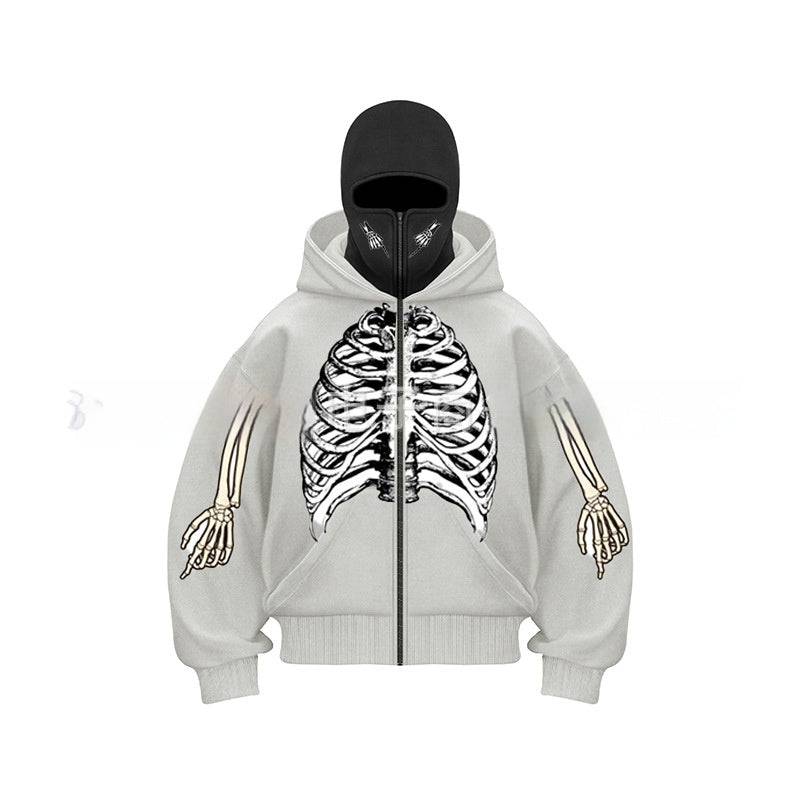 Ninja mask double hooded unique design hooded sweatshirt - MATCHING MASTER