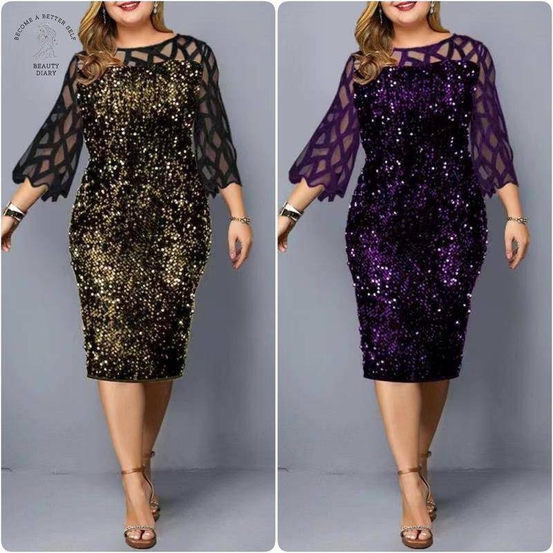 Plus Size Pang-party Dress - MATCHING MASTER