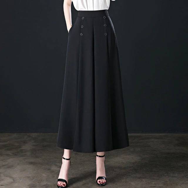 Slim fashion pleated wide leg pants - MATCHING MASTER