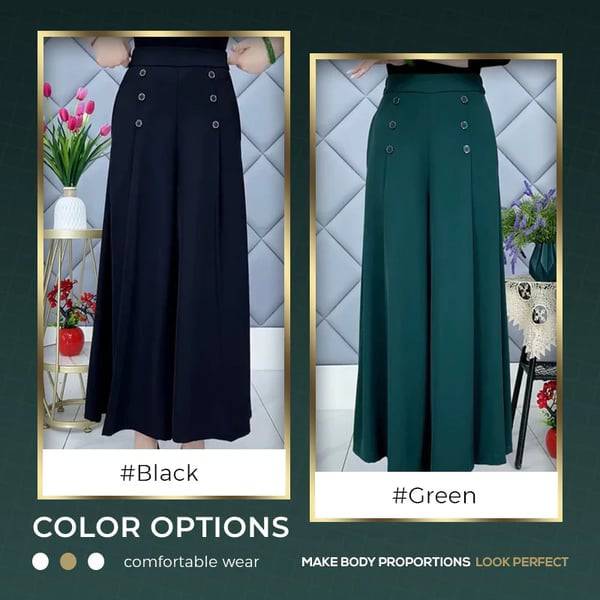 Slim fashion pleated wide leg pants - MATCHING MASTER