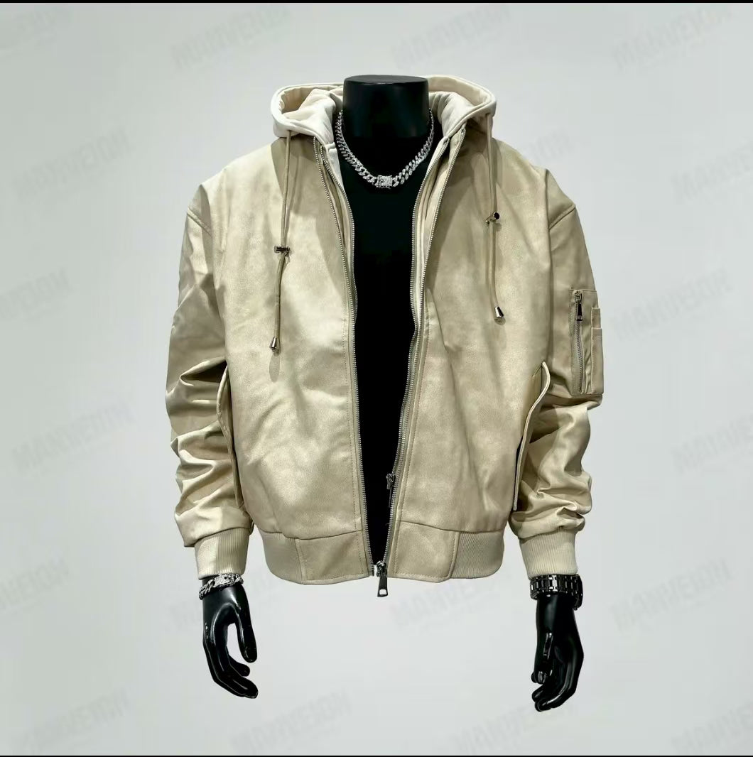 Waxed vintage leather flight jacket - MATCHING MASTER