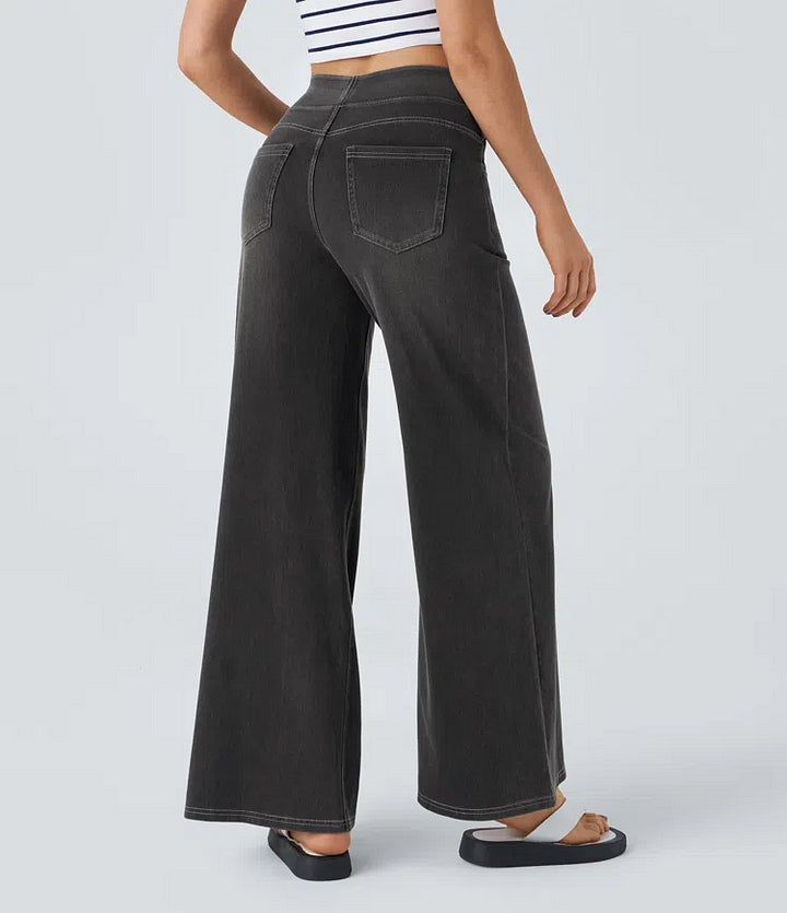 SUPER STRETCH WIDE LEG HIGH WAIST JEANS (Get two for a bigger discount)