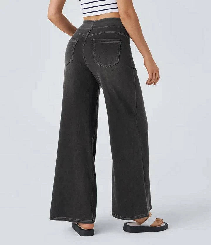 SUPER STRETCH WIDE LEG HIGH WAIST JEANS (Get two for a bigger discount) - MATCHING MASTER