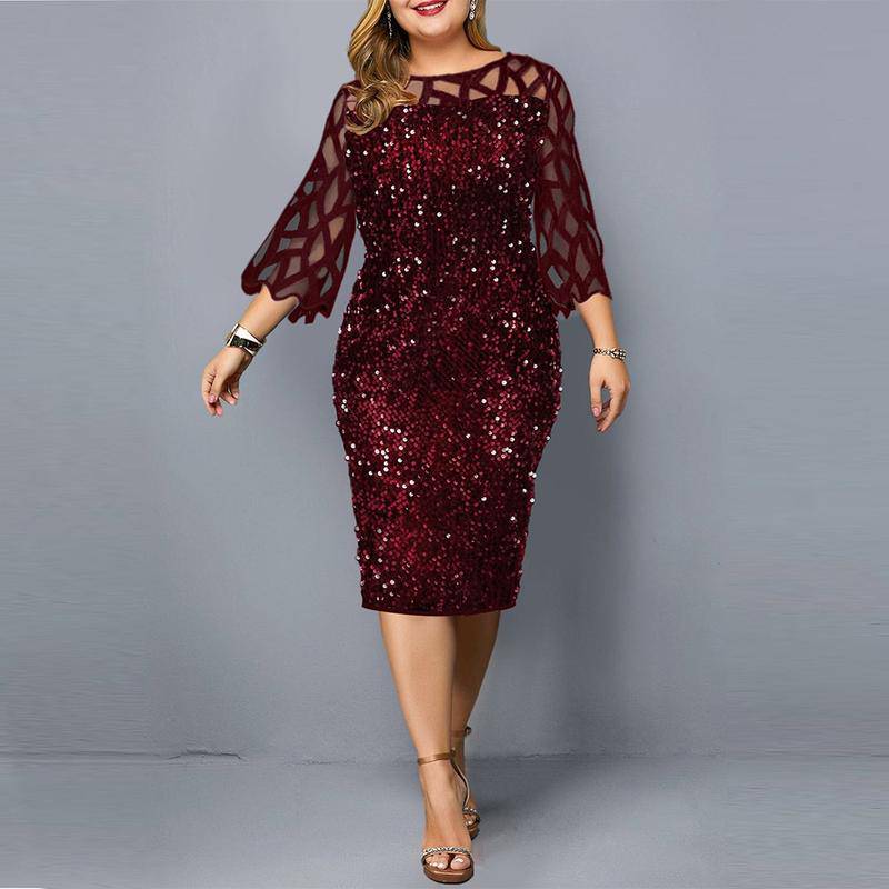 Plus Size Pang-party Dress - MATCHING MASTER