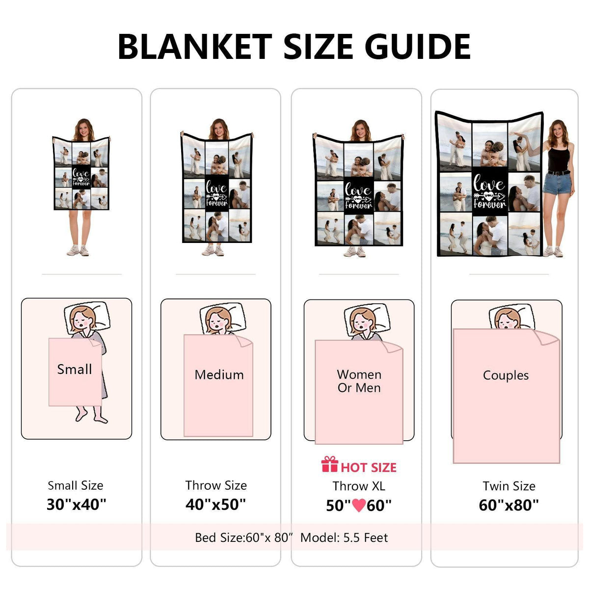 2D Teddy Pastel Floral Throw Blanket – Super Soft Kawaii