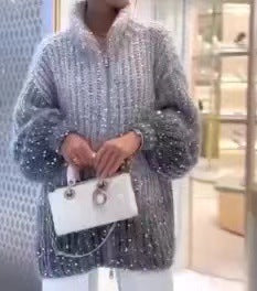 Ladies' Sparkling Sweater Cardigan