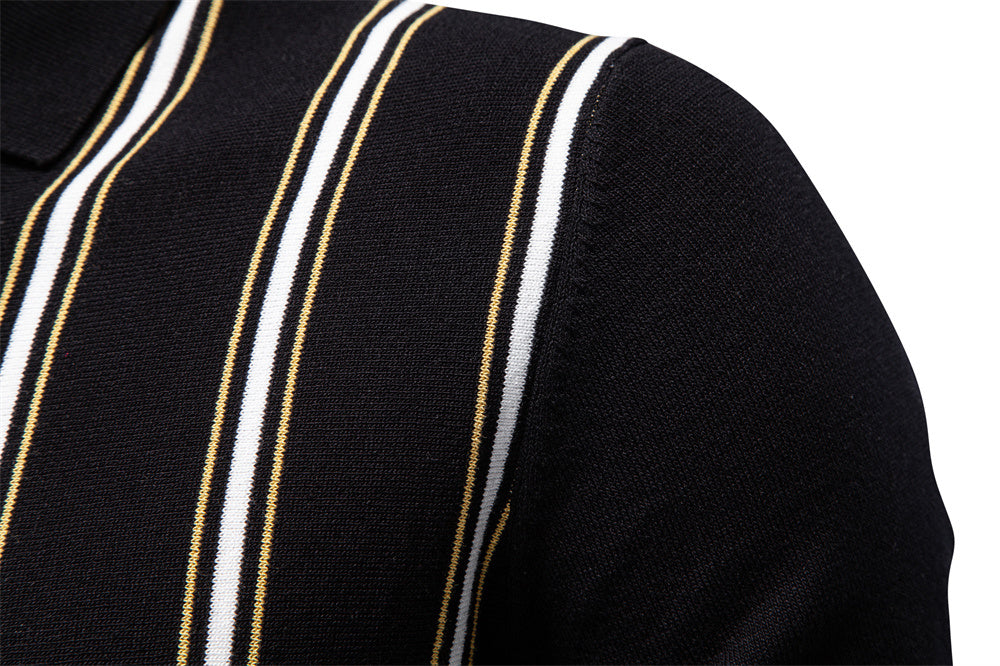 AIOPESON Knitted Short Sleeve Polo PSD8040 - BundleWear