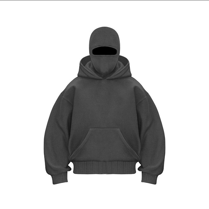 Ninja mask double hooded unique design hooded sweatshirt