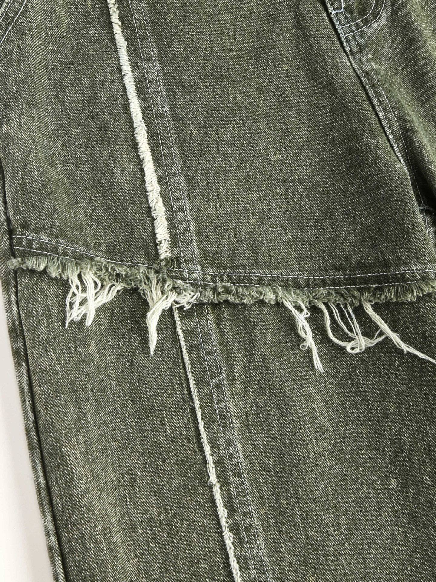 Raw edge panelled jeans - MATCHING MASTER