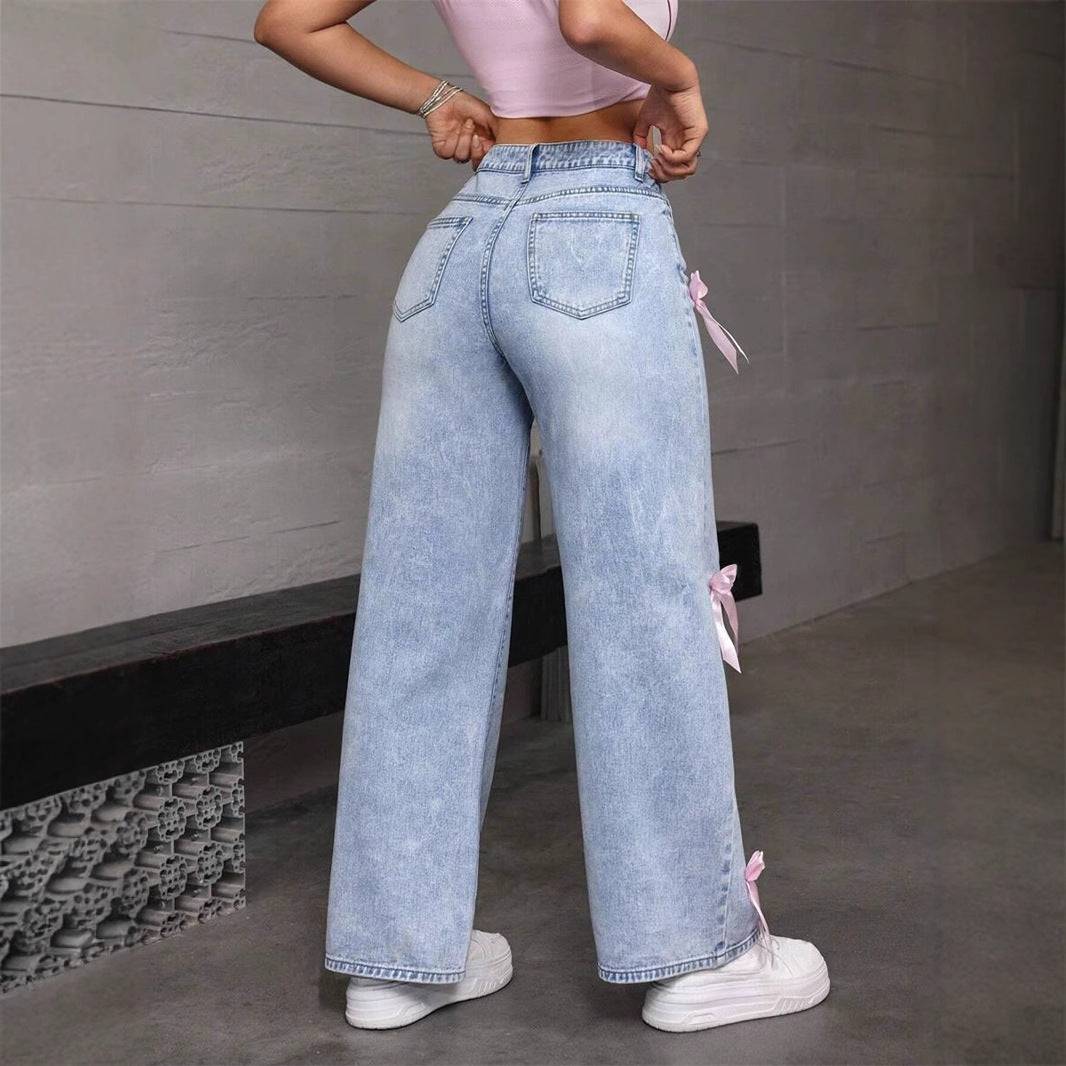 Snowflake Bow Jeans - MATCHING MASTER