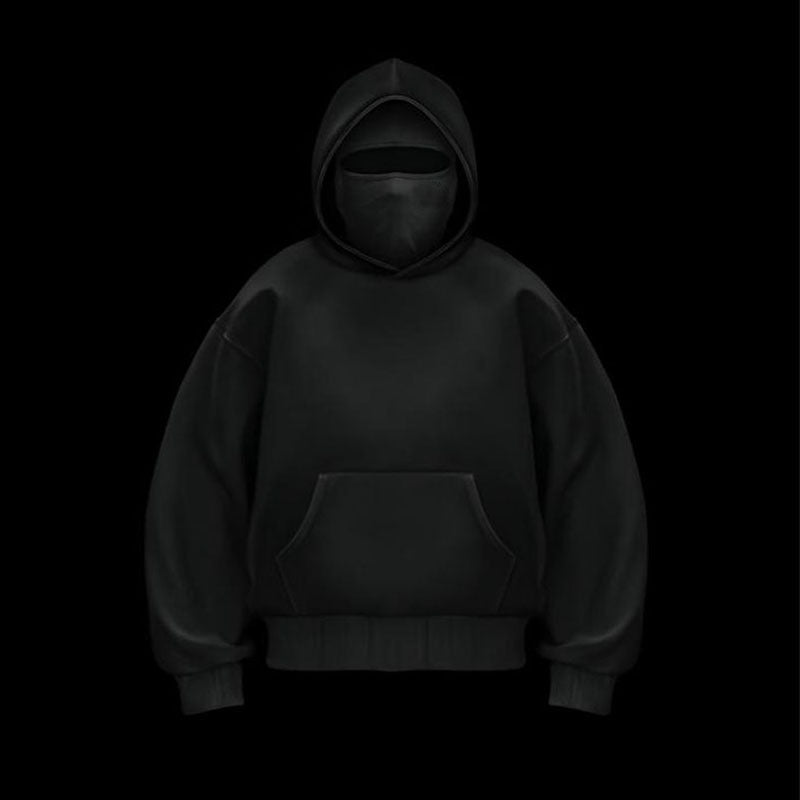 Ninja mask double hooded unique design hooded sweatshirt