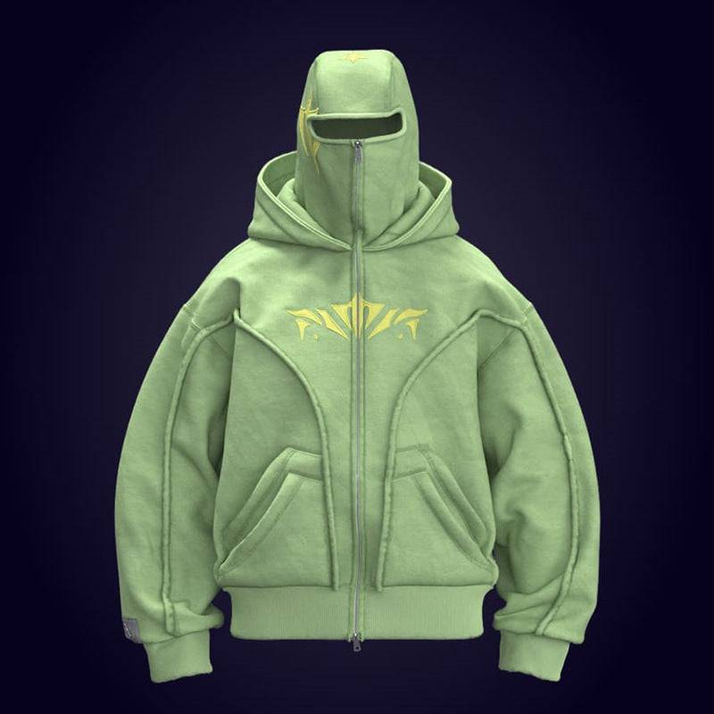 Ninja Mask Double Hood Unique Design Hoodie - MATCHING MASTER