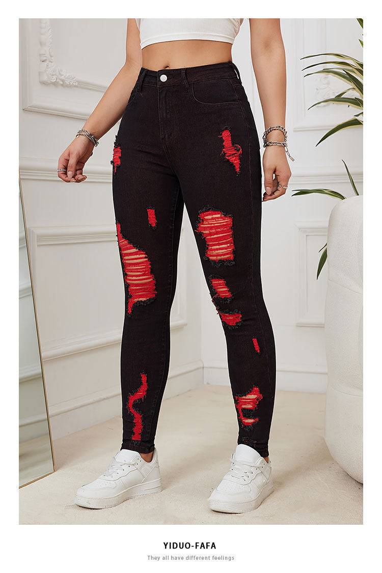 Colored ripped jeans - MATCHING MASTER