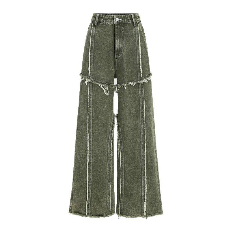 Raw edge panelled jeans - MATCHING MASTER