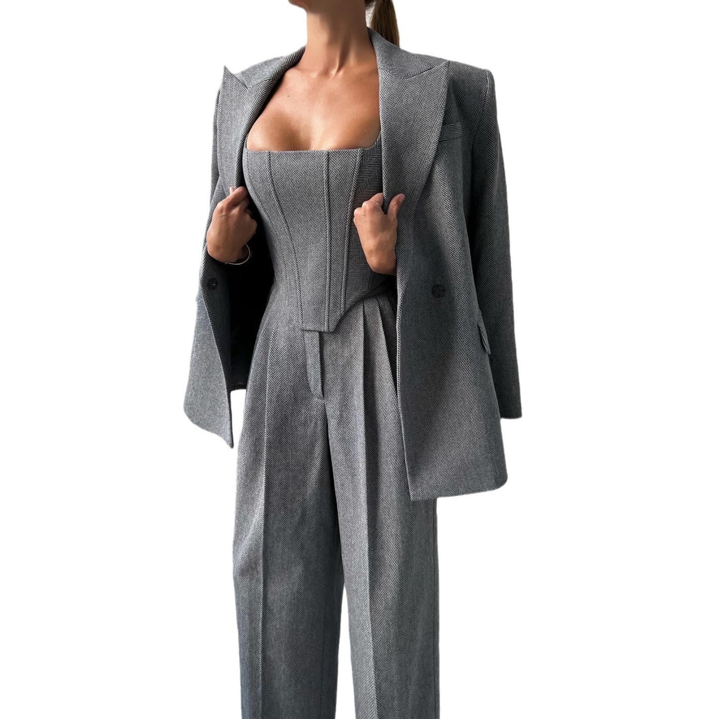 High-end three-piece suit for women