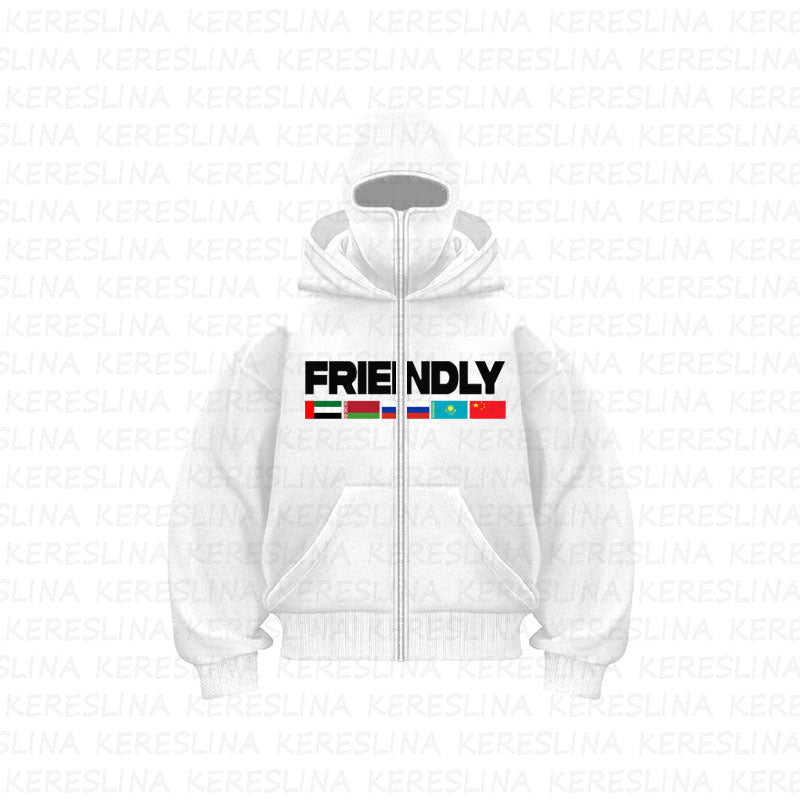 Ninja mask double hooded unique design hooded sweatshirt