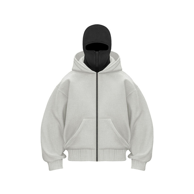 Ninja mask double hooded unique design hooded sweatshirt