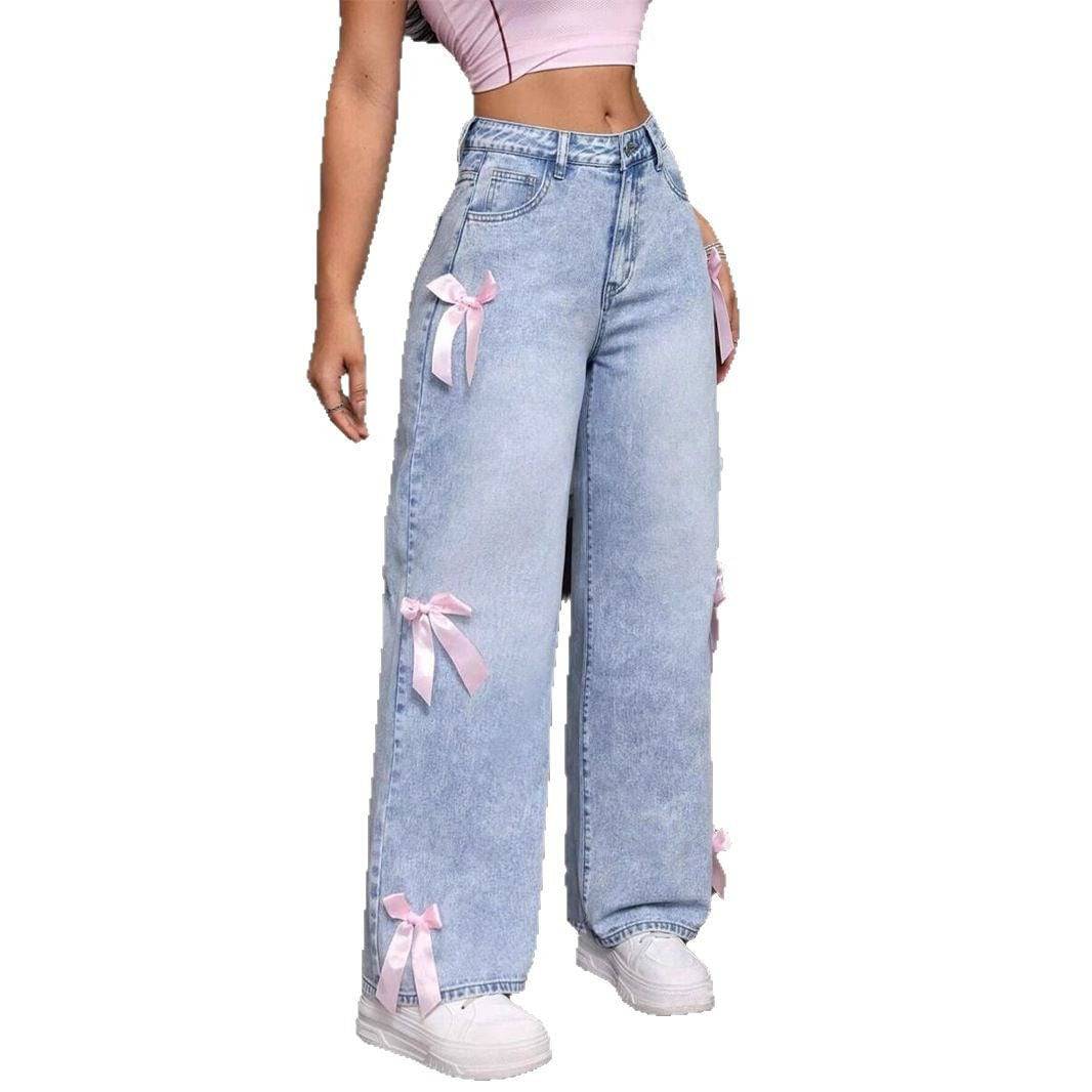 Snowflake Bow Jeans - MATCHING MASTER